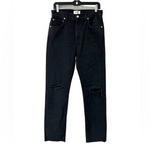 Agolde Black Straight Leg Jeans